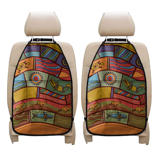 Australian Ethnic Pattern Print Car Seat Organizers