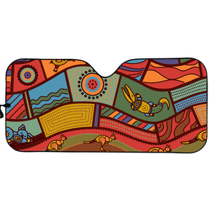 Australian Ethnic Pattern Print Car Sun Shade