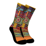 Australian Ethnic Pattern Print Crew Socks