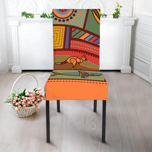 Australian Ethnic Pattern Print Dining Chair Slipcover