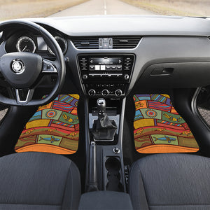 Australian Ethnic Pattern Print Front and Back Car Floor Mats