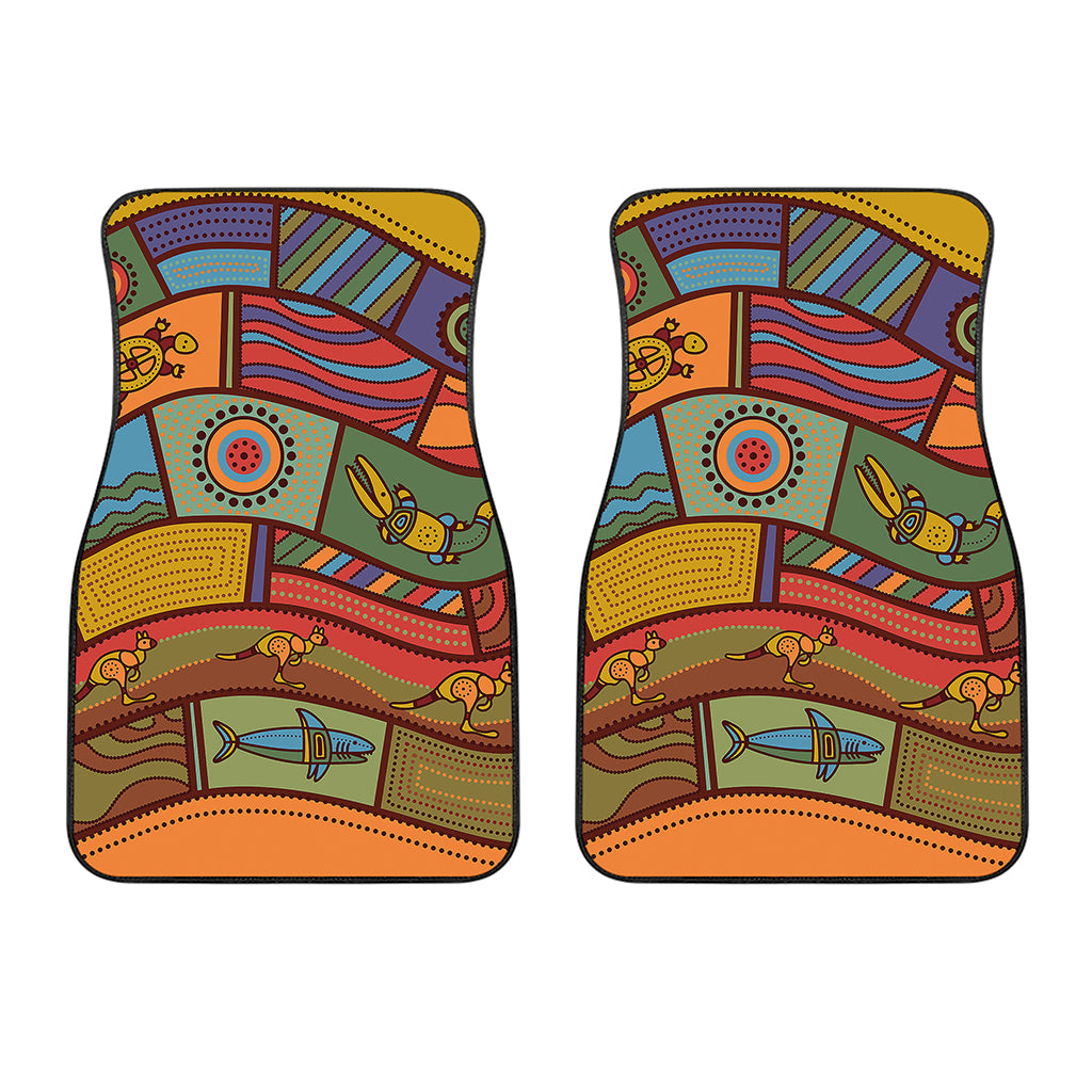 Australian Ethnic Pattern Print Front Car Floor Mats