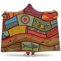 Australian Ethnic Pattern Print Hooded Blanket