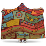 Australian Ethnic Pattern Print Hooded Blanket
