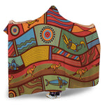 Australian Ethnic Pattern Print Hooded Blanket
