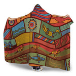 Australian Ethnic Pattern Print Hooded Blanket