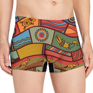 Australian Ethnic Pattern Print Men's Boxer Briefs