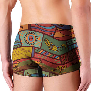 Australian Ethnic Pattern Print Men's Boxer Briefs