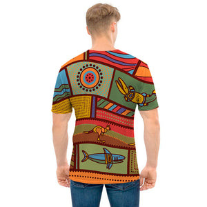 Australian Ethnic Pattern Print Men's T-Shirt