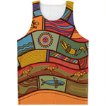 Australian Ethnic Pattern Print Men's Tank Top