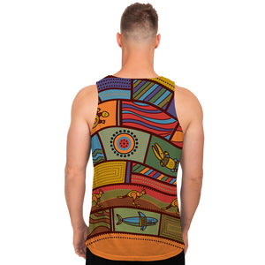 Australian Ethnic Pattern Print Men's Tank Top