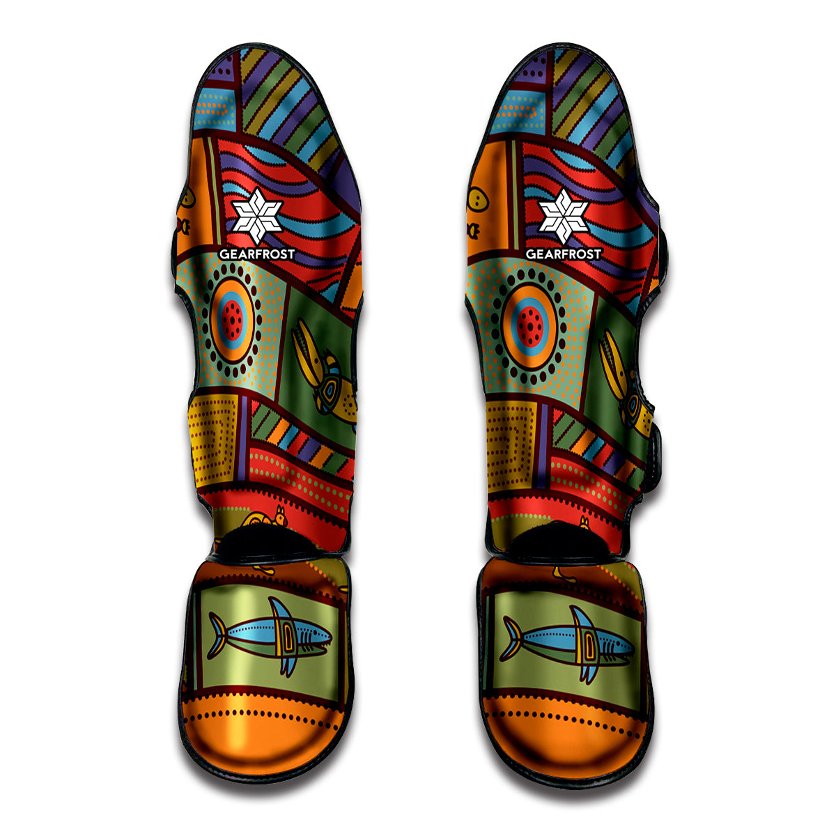 Australian Ethnic Pattern Print Muay Thai Shin Guard