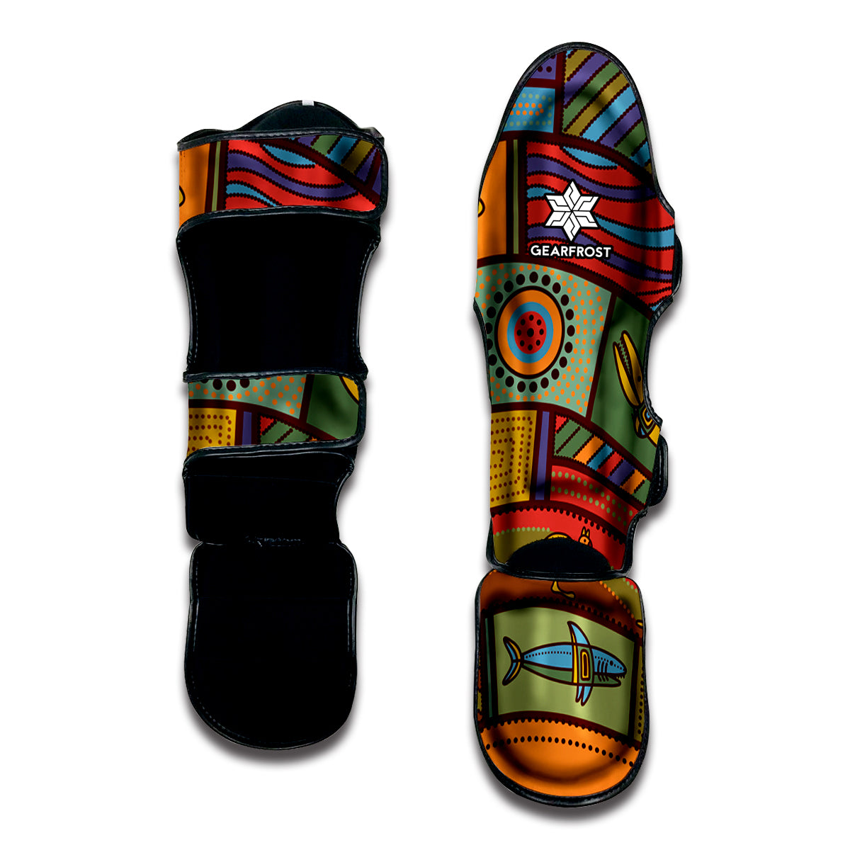 Australian Ethnic Pattern Print Muay Thai Shin Guard