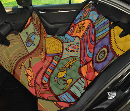 Australian Ethnic Pattern Print Pet Car Back Seat Cover