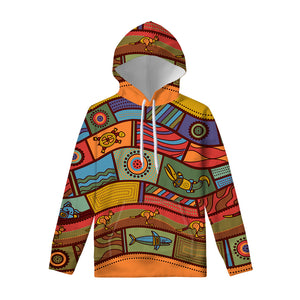 Australian Ethnic Pattern Print Pullover Hoodie