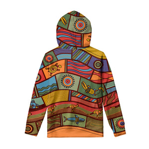 Australian Ethnic Pattern Print Pullover Hoodie