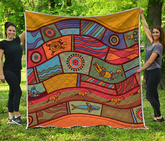 Australian Ethnic Pattern Print Quilt