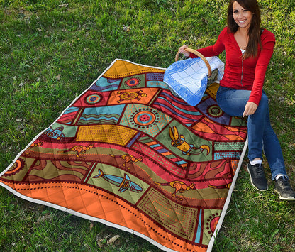 Australian Ethnic Pattern Print Quilt
