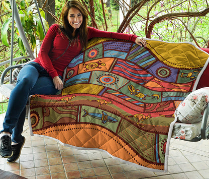 Australian Ethnic Pattern Print Quilt