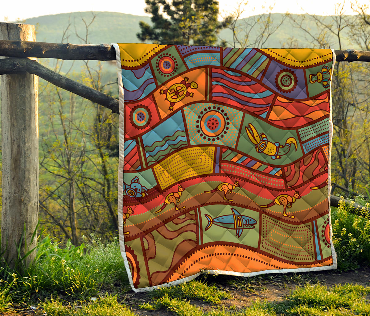 Australian Ethnic Pattern Print Quilt