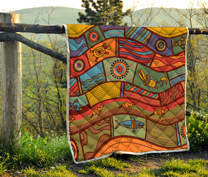 Australian Ethnic Pattern Print Quilt