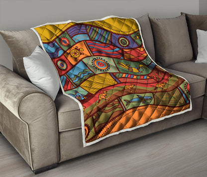 Australian Ethnic Pattern Print Quilt