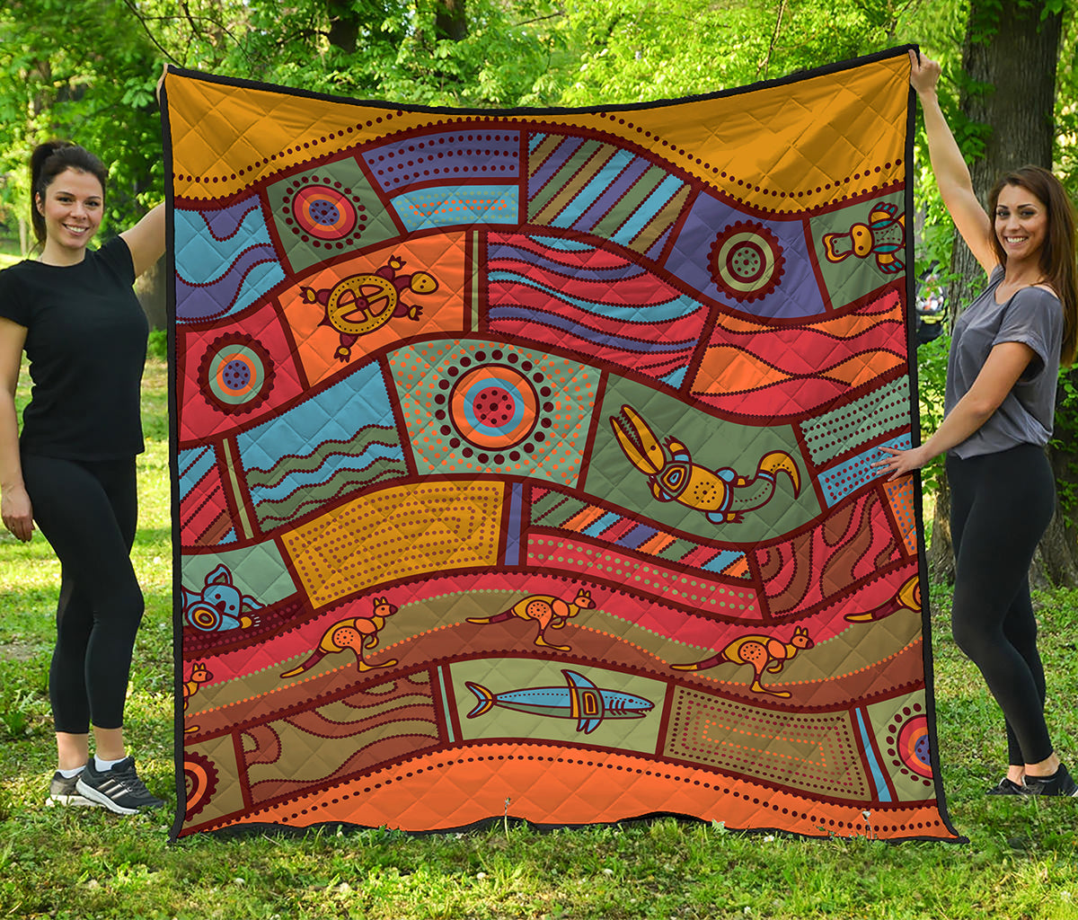 Australian Ethnic Pattern Print Quilt