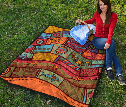 Australian Ethnic Pattern Print Quilt