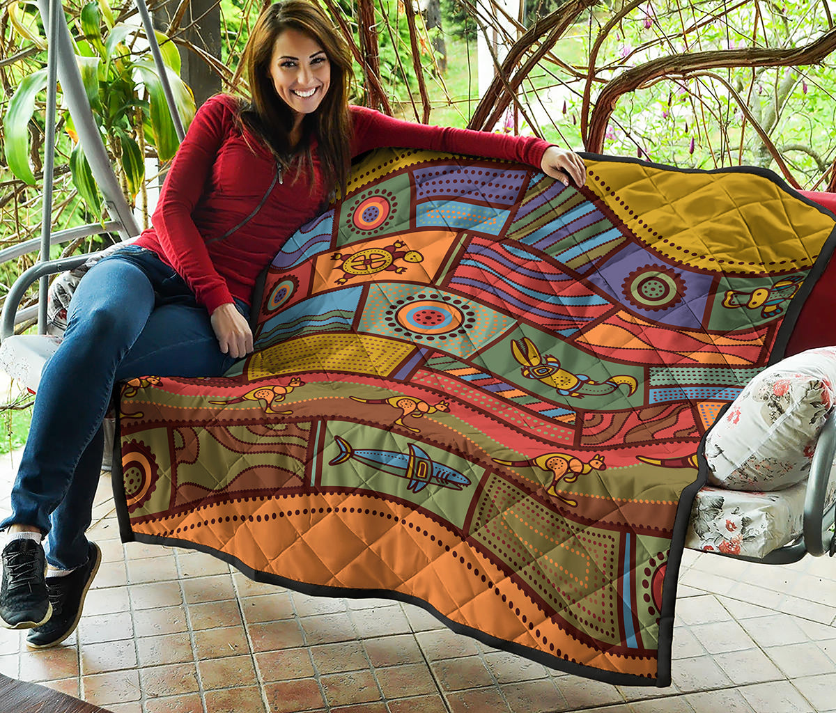 Australian Ethnic Pattern Print Quilt