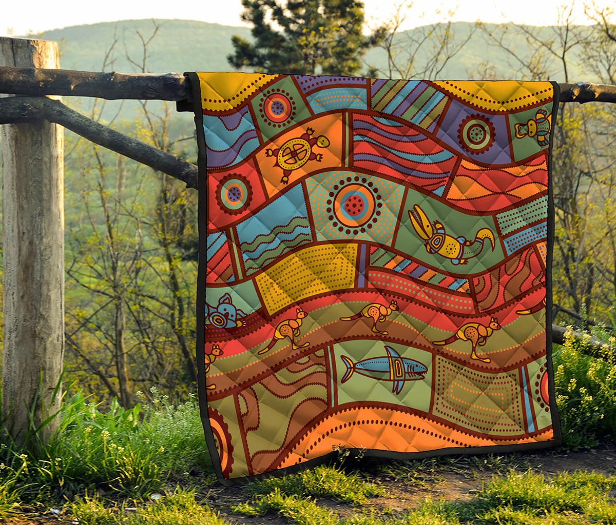Australian Ethnic Pattern Print Quilt