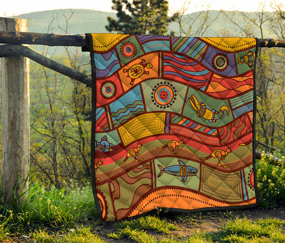 Australian Ethnic Pattern Print Quilt