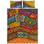 Australian Ethnic Pattern Print Quilt Bed Set