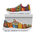 Australian Ethnic Pattern Print White Running Shoes