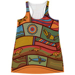 Australian Ethnic Pattern Print Women's Racerback Tank Top