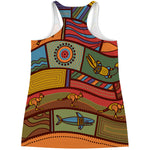 Australian Ethnic Pattern Print Women's Racerback Tank Top