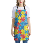 Autism Awareness Drawing Puzzle Print Apron