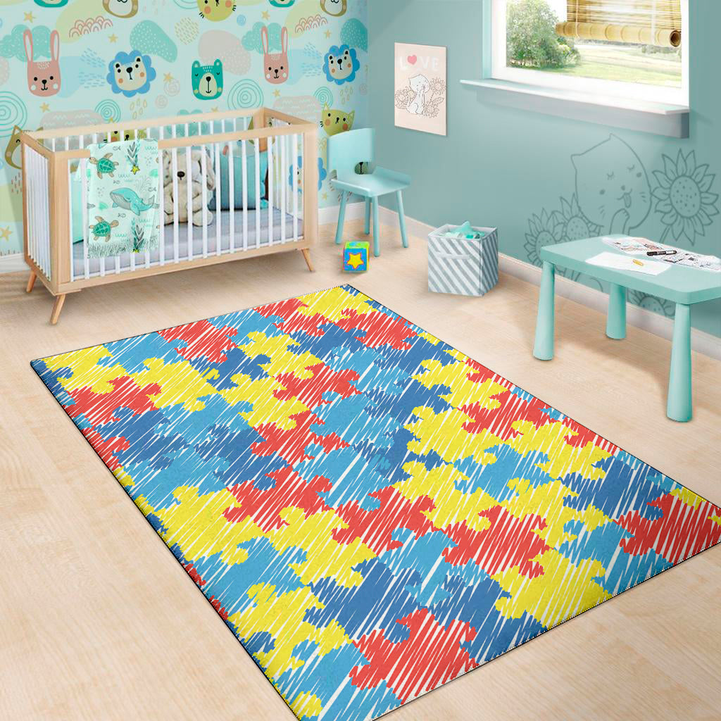 Autism Awareness Drawing Puzzle Print Floor Mat – GearFrost