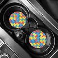 Autism Awareness Drawing Puzzle Print Car Coasters