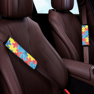 Autism Awareness Drawing Puzzle Print Car Seat Belt Covers