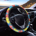 Autism Awareness Drawing Puzzle Print Car Steering Wheel Cover