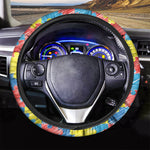 Autism Awareness Drawing Puzzle Print Car Steering Wheel Cover