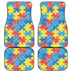 Autism Awareness Drawing Puzzle Print Front and Back Car Floor Mats