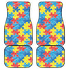 Autism Awareness Drawing Puzzle Print Front and Back Car Floor Mats