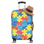 Autism Awareness Drawing Puzzle Print Luggage Cover