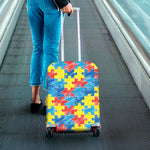 Autism Awareness Drawing Puzzle Print Luggage Cover