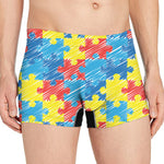 Autism Awareness Drawing Puzzle Print Men's Boxer Briefs