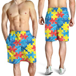 Autism Awareness Drawing Puzzle Print Men's Shorts