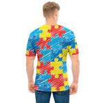 Autism Awareness Drawing Puzzle Print Men's T-Shirt