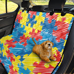 Autism Awareness Drawing Puzzle Print Pet Car Back Seat Cover