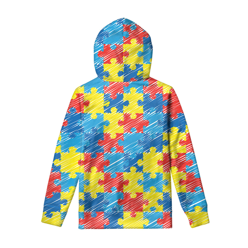 Autism Awareness Drawing Puzzle Print Pullover Hoodie